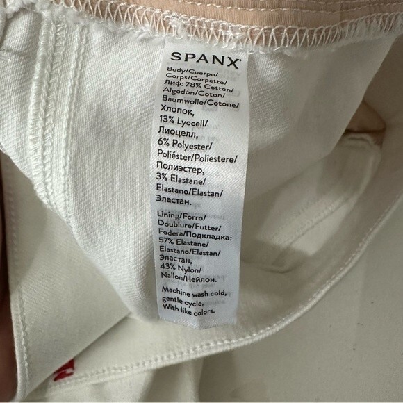 NWT Spanx Distressed Skinny Jeans Size M White - Picture 7 of 8